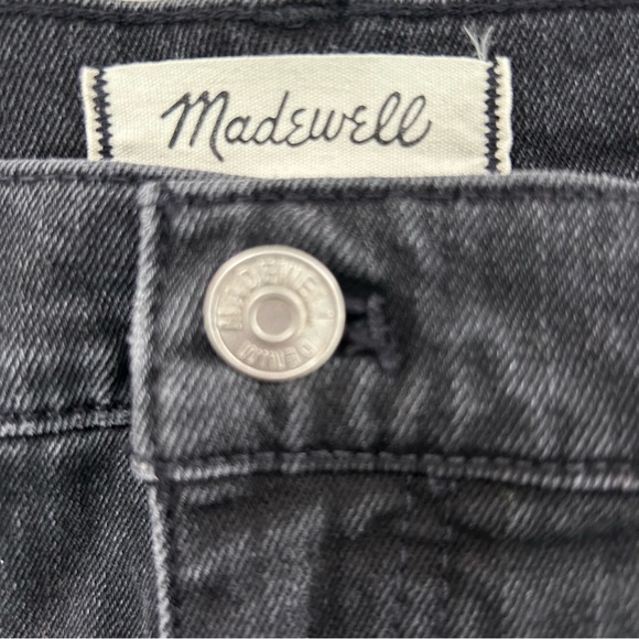MADEWELL Black Denim High Rise Jean Shorts 31 - Picture 6 of 10